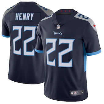 mens nike derrick henry navy tennessee titans vapor untouch